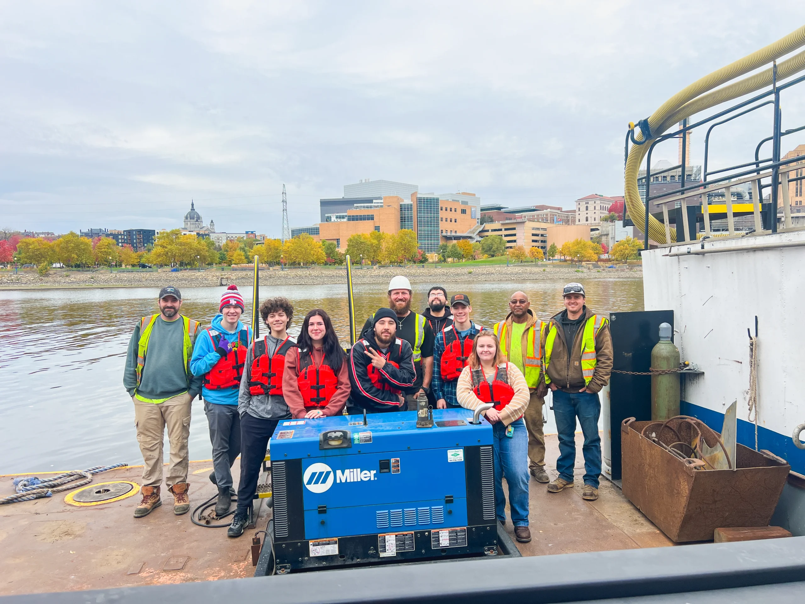 St Paul Workshop with Upper River Services welding
